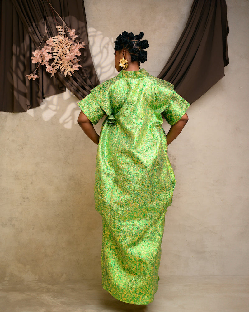 The "KEMI" Green Brocade Bubu