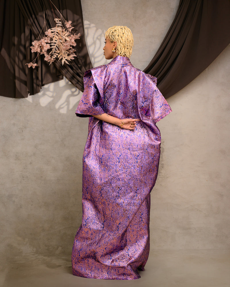 The "KEMI" Purple Brocade Bubu